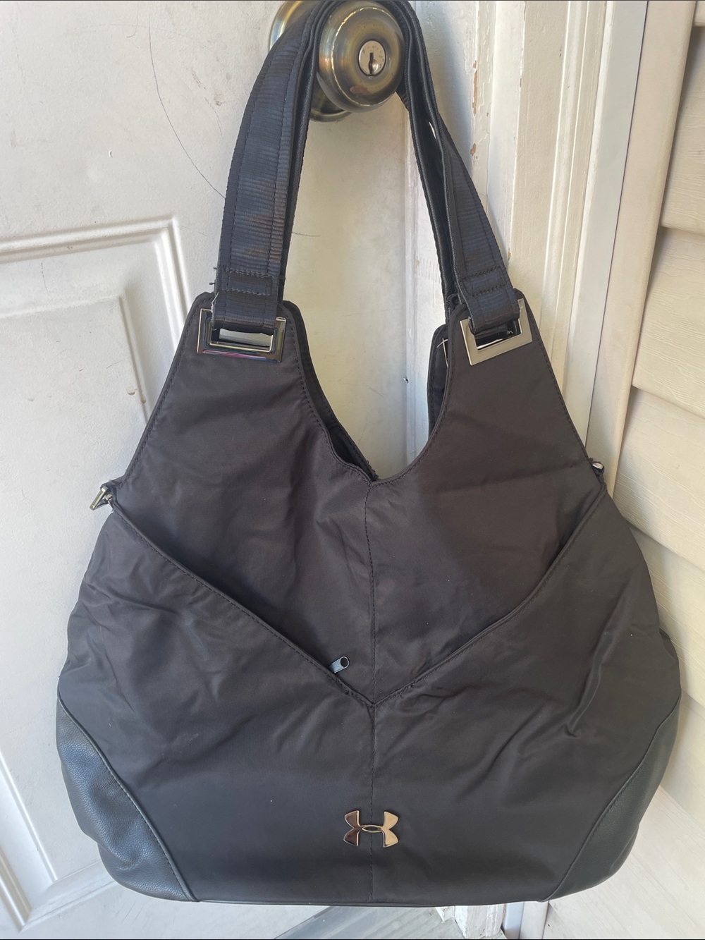 Under Armour Black Nylon Shoulder Tote with Logo